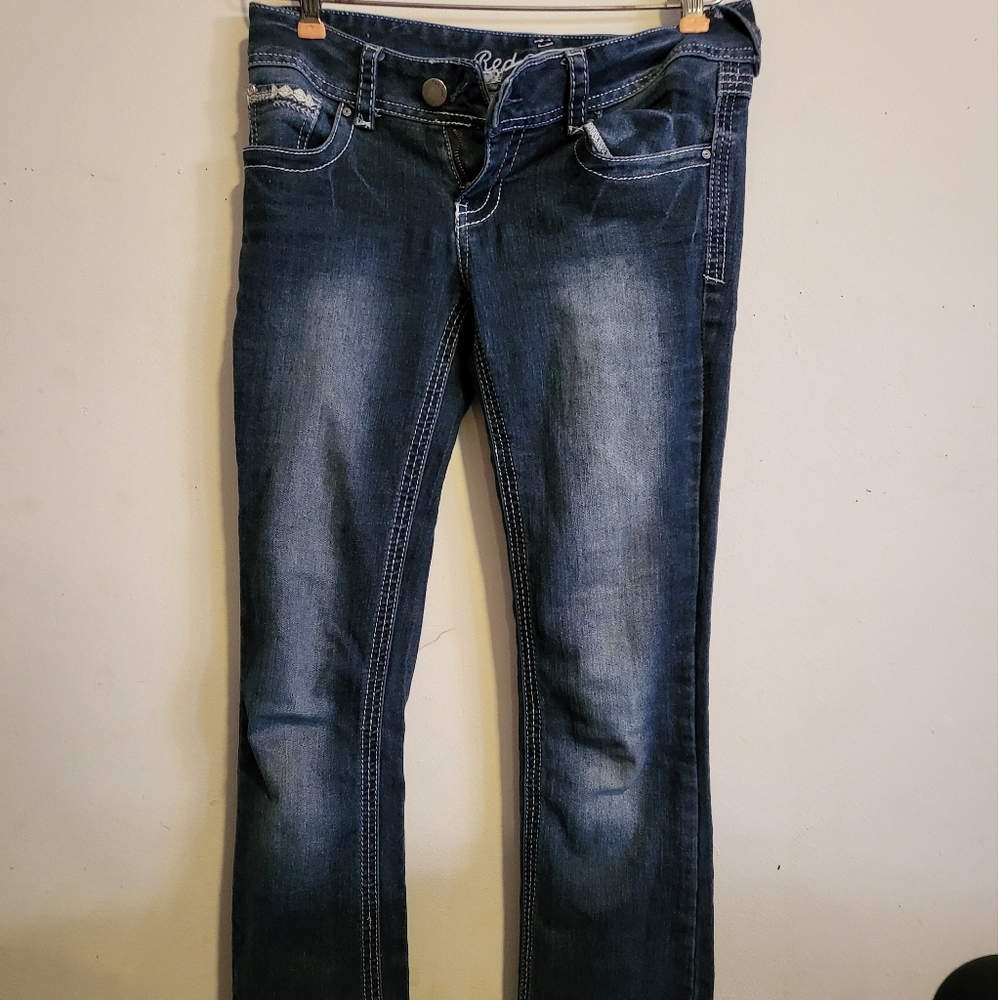 Red camel jeans